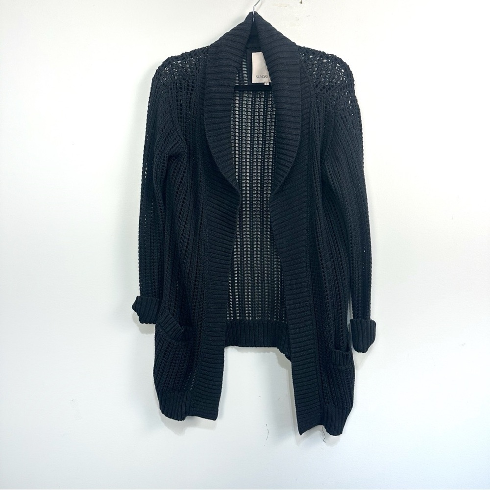 Aritzia Sunday Best Open Front Black Cardigan Sz Small